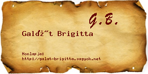 Galát Brigitta névjegykártya